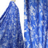 EXCLUSIVE 90% Linen 10% Silk –Toile de Jouy ~ 'Safari' Bright Blue REVERSE